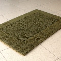 Коврик хлопковый в ванную QUATRO 75X50 оливковый