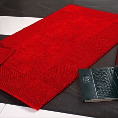 Коврик хлопковый в ванную LIDO 80X50 бордо
