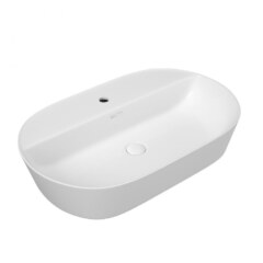 Раковина OWL Oval накладная овальная 600х380х120 белая OWLB191008
