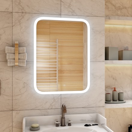 Зеркало 500 х 700 мм, сенсорное, с внутренней LED подсветкой 45224