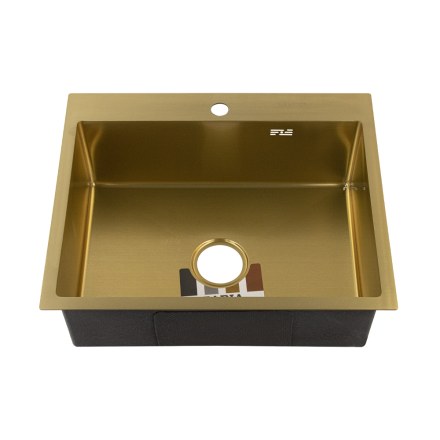 Мойка врезная 60х50х20см ЗОЛОТО толщина 3,0 х 1мм FABIA PROFI 60503Z