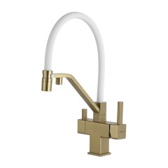 Смеситель для кухни с подключением питьевой воды Gappo G4395-63 (золотой)