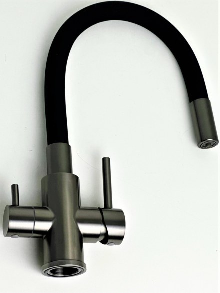 Смеситель для кухни гибкий ЧЕРНЫЙ  ГРАФИТ MAGNUS 91130