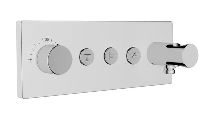 Смеситель скрытого монтажа с термостатом, 3-х режимный KAISER Sano 08677