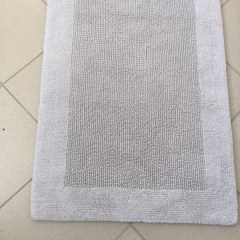 Коврик хлопковый в ванную QUATRO 160×80 серый
