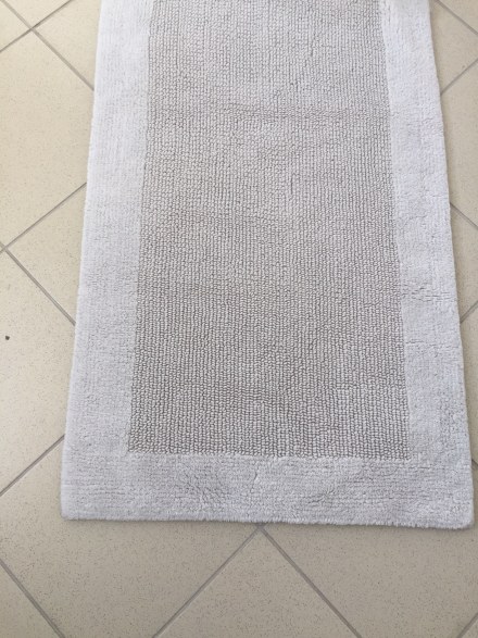 Коврик хлопковый в ванную QUATRO 160×80 серый