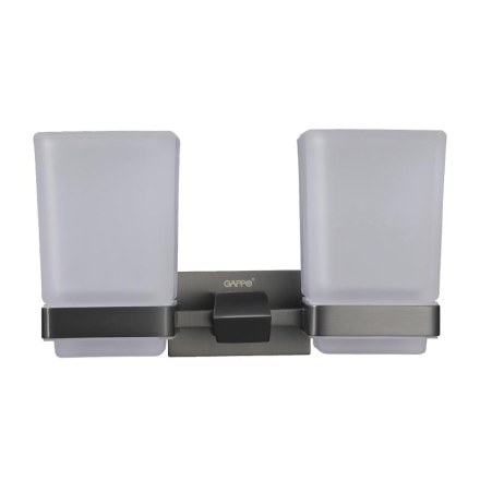 Двойной стакан для зубных щеток настенный Gappo G0708-9