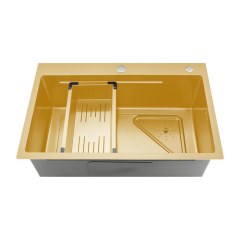 Мойка для кухни 72x46x21,5см Сатин золотой Gappo GS7246-3
