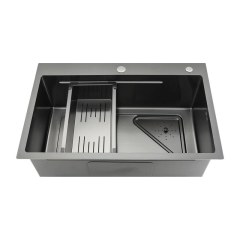 Мойка для кухни 72x46x21,5см Графит Gappo GS7246-6