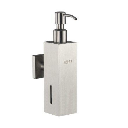 Дозатор для жидкого мыла  250 мл из нержавеющей стали  САТИН BRIMIX 22077