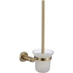 Туалетный ёршик с настенным держателем S5694C матовое золото