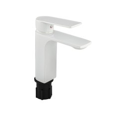 Смеситель для раковины литой корпус БЕЛЫЙ FABIA