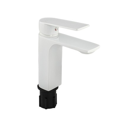 Смеситель для раковины литой корпус БЕЛЫЙ FABIA