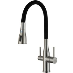 Смеситель для кухни с подключением фильтра питьевой воды Gappo G4399-65 (сатин)